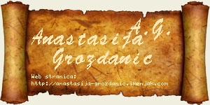 Anastasija Grozdanić vizit kartica